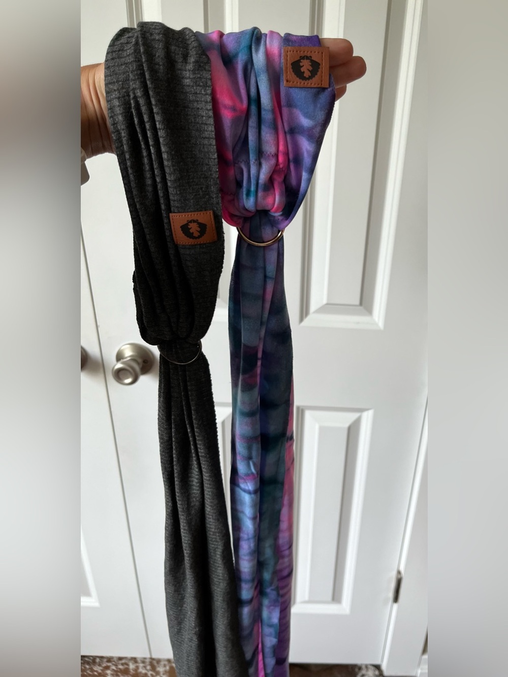 Ooakshell adjustable headband wrap with rings. Listing includes two